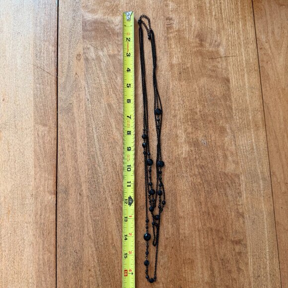Vintage-style black chain with black faceted beads - Picture 2 of 8